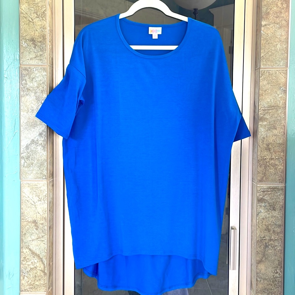 LuLaRoe Irma top in a beautiful royal blue! Gently used size small.